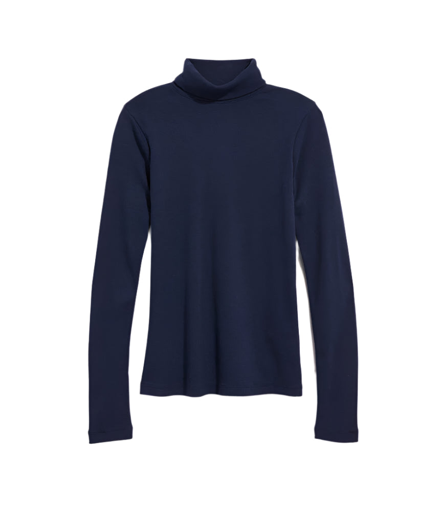 Vineyard Vines Womens Heritage Rib Turtleneck Long Sleeve Shirt