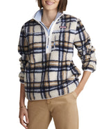 Vineyard Vines Womens Plaid SuperShep 1/4 Pullover Sweater