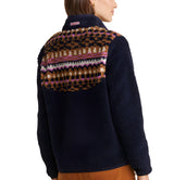 Vineyard Vines Womens Fair Isle Sherpa Quarter Zip Fleece