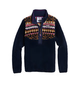 Vineyard Vines Womens Fair Isle Sherpa Quarter Zip Fleece