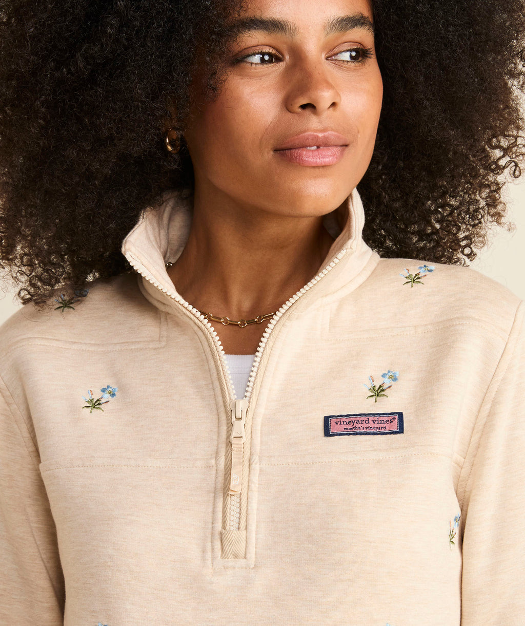 Vineyard Vines Womens Dreamcloth Embroidered Relaxed Shep