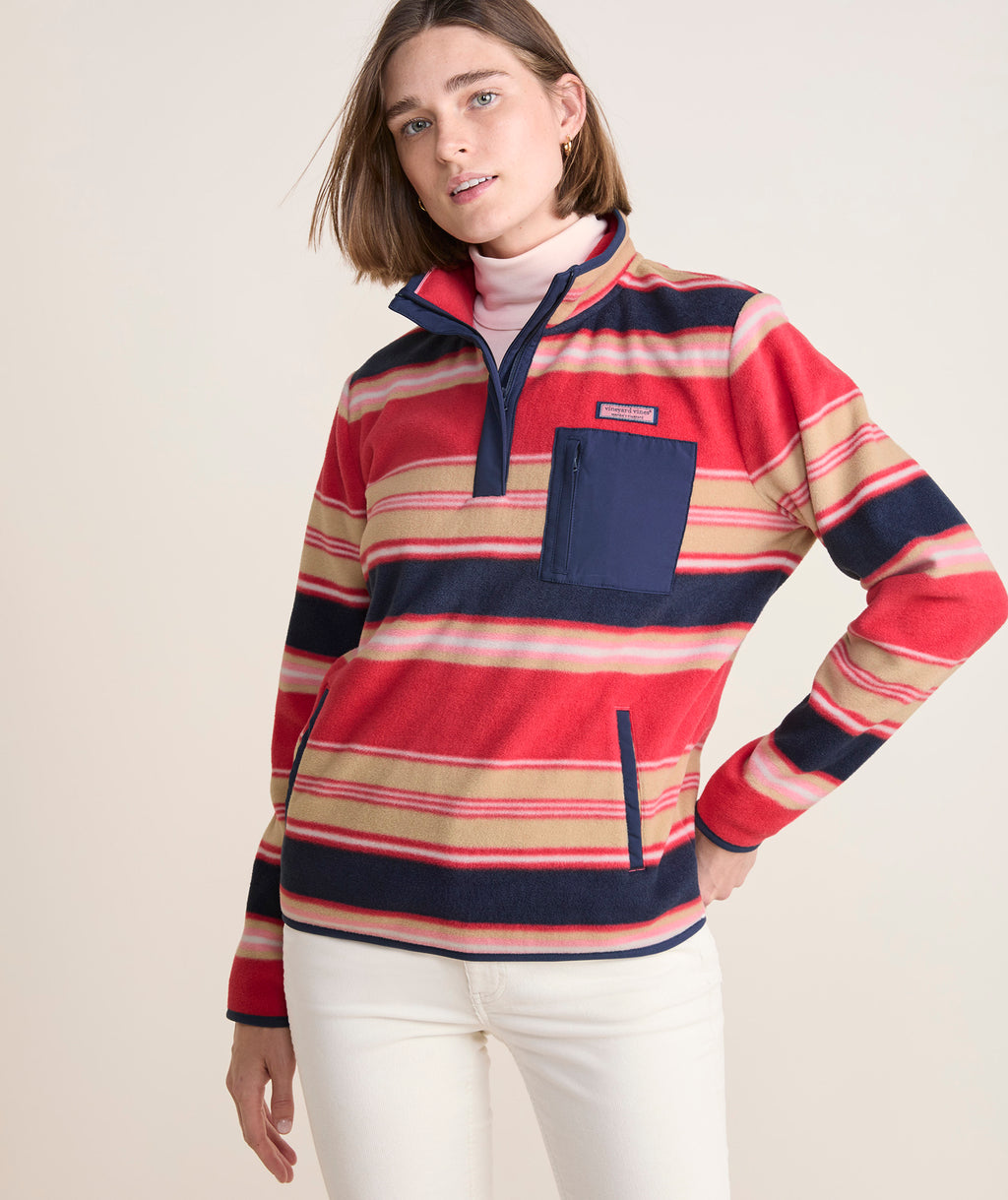 Vineyard Vines Womens Harbor Fleece 1/4 Zip Sweater – ShopCGX