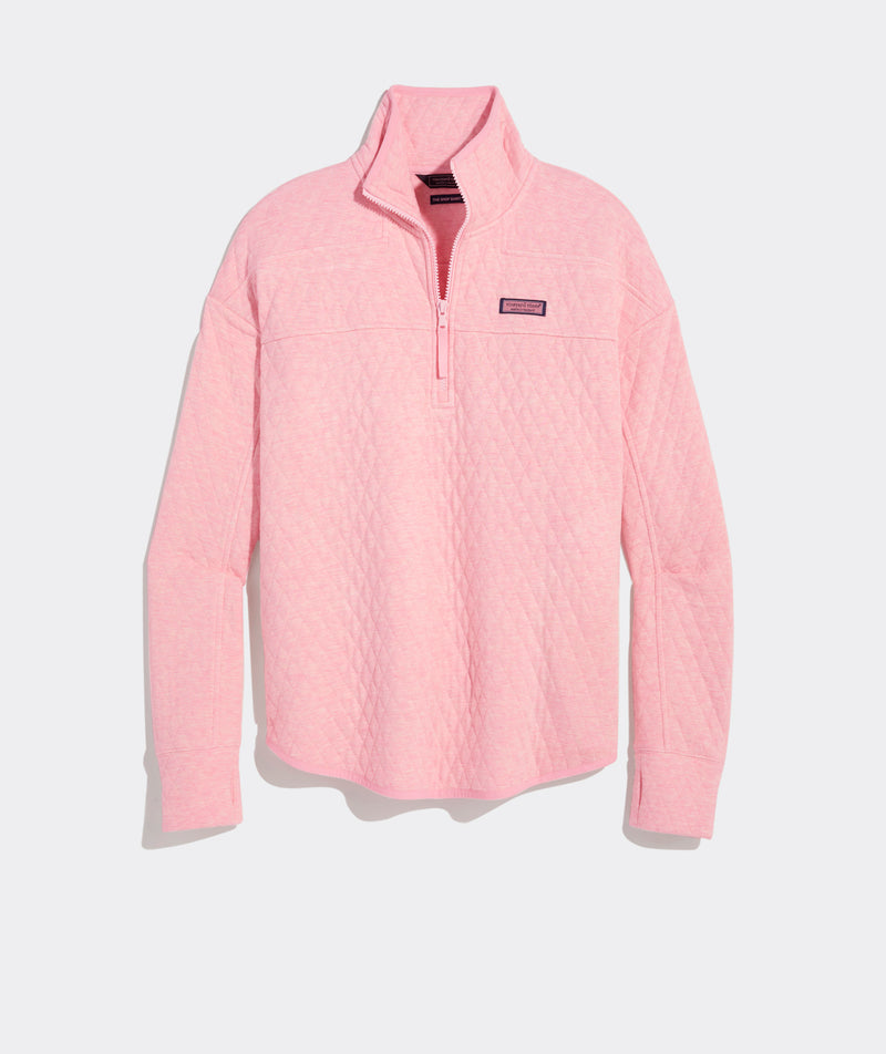 Vineyard Vines Womens Quilted Dreamcloth Shep 1/4 Zip Shirt