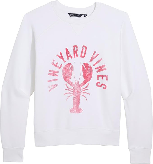 Vineyard Vines Womens Lobster Vintage Terry Crew Neck Sweater