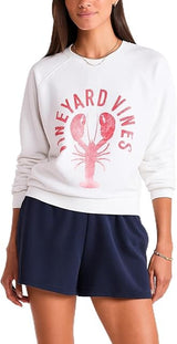 Vineyard Vines Womens Lobster Vintage Terry Crew Neck Sweater