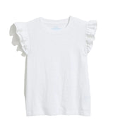 Vineyard Vines Womens Flutter-Sleeve Slub Jersey Top