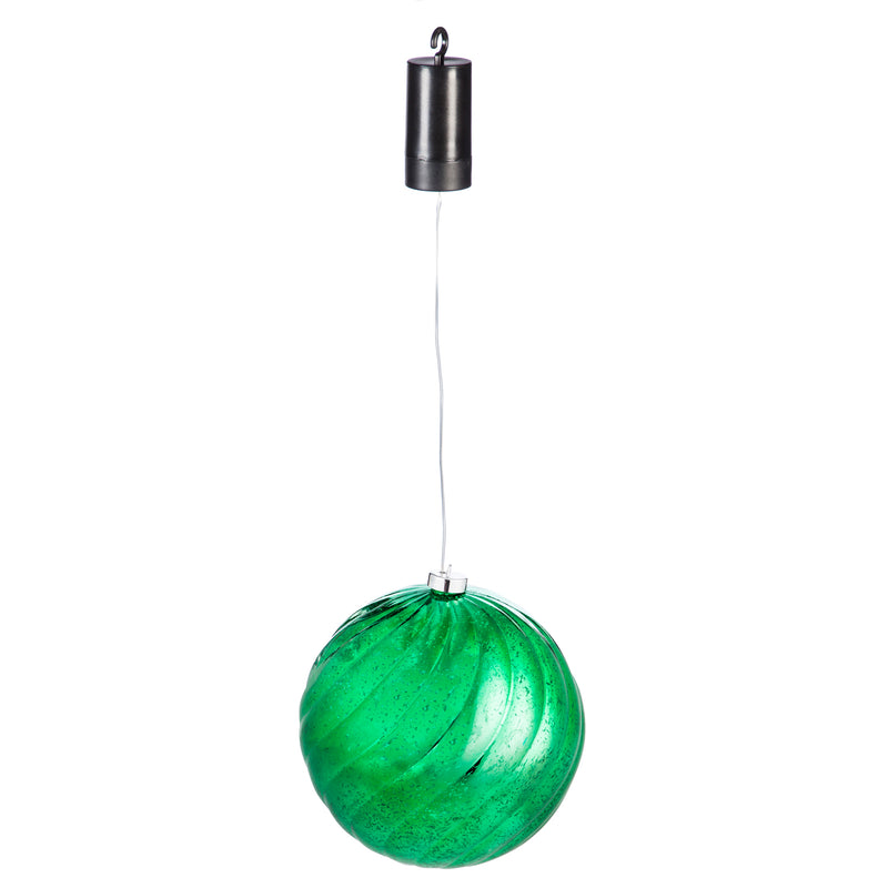 Evergreen 8" Shatterproof Outdoor Safe Battery Operated LED Ball Ornament
