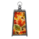 Evergreen Harvest Glass and Metal LED Lantern