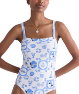 Vineyard Vines Womens Southampton Square Neck One-Piece