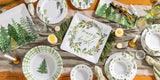Evergreen Shades of Green Rectangular Melamine Platter with Spreader Set
