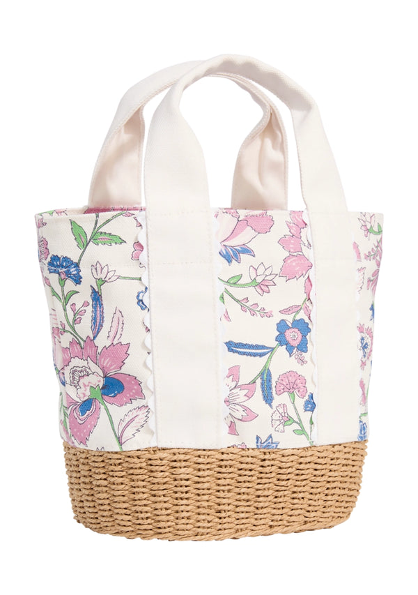 Vineyard Vines Womens Wicker Base Bucket Handbag