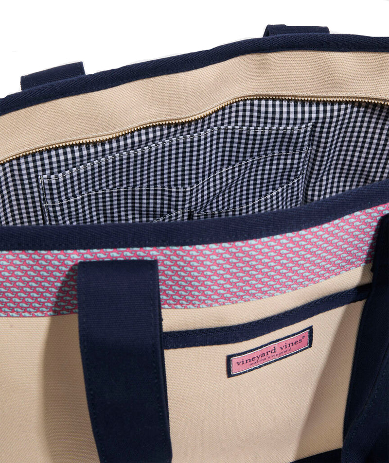 Vineyard Vines Heritage Tie Silk Medium Tote Handbag