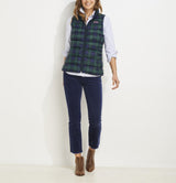 Vineyard Vines Womens Blackwatch Channeled Puffer Vest