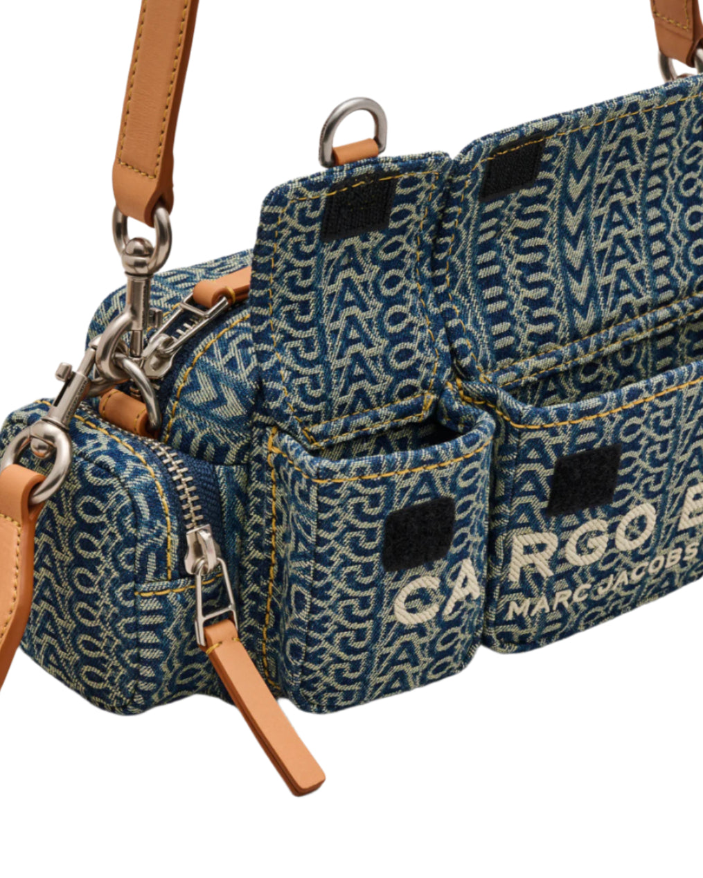 Marc Jacobs The Cargo Monogram Denim Shoulder Handbag