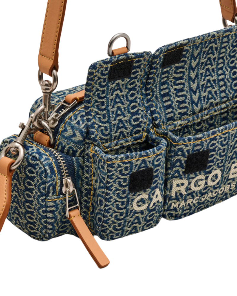 Marc Jacobs The Cargo Monogram Denim Shoulder Handbag