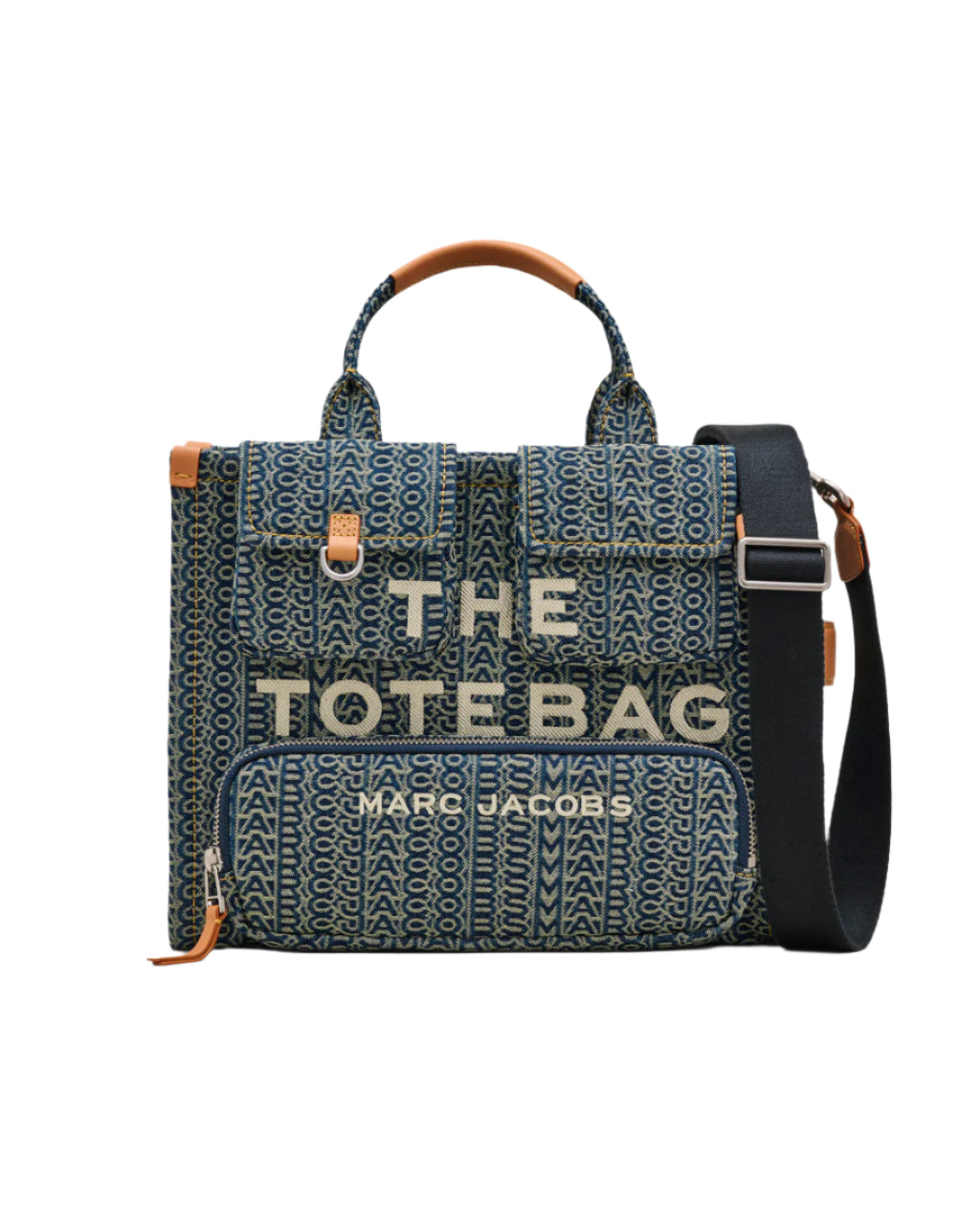 【MARC JACOBS】THE CARGO TOTE MEDIUM Marc Jacobs The Cargo Monogram Denim Medium Tote Handbag