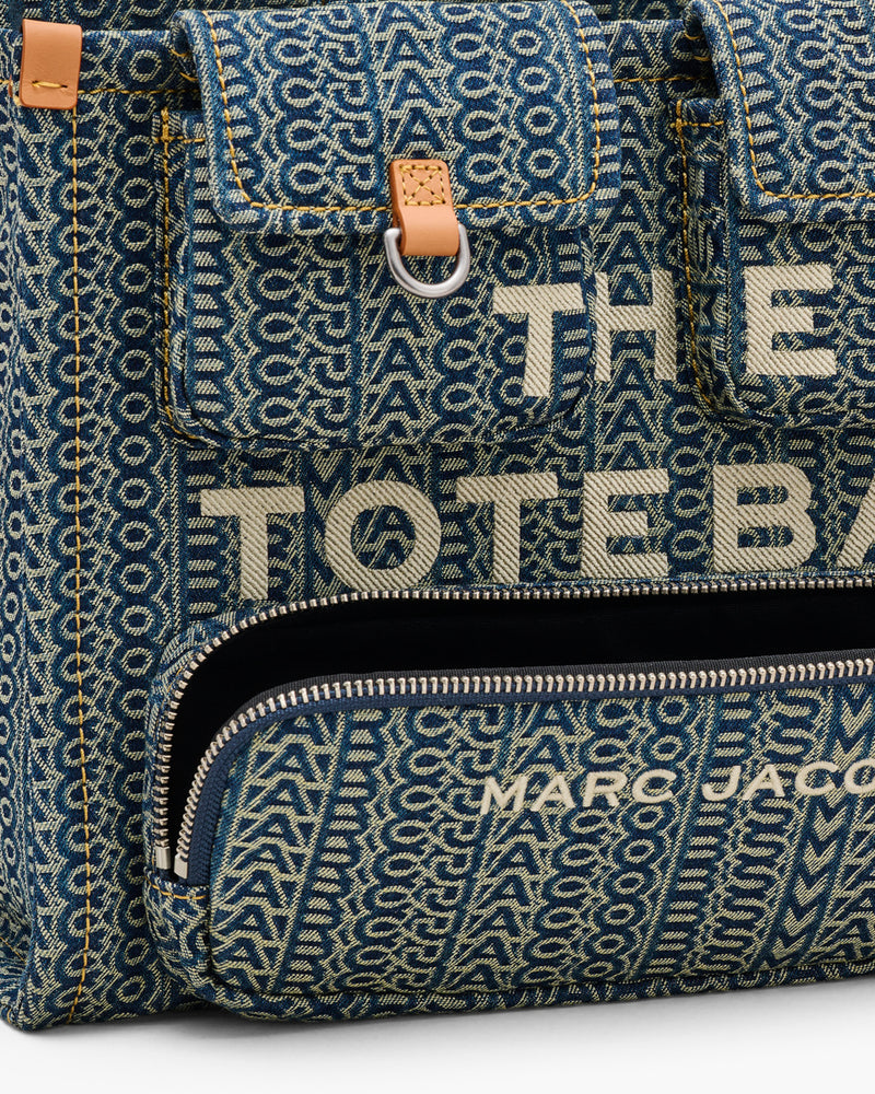 Marc Jacobs The Cargo Monogram Denim Medium Tote Handbag