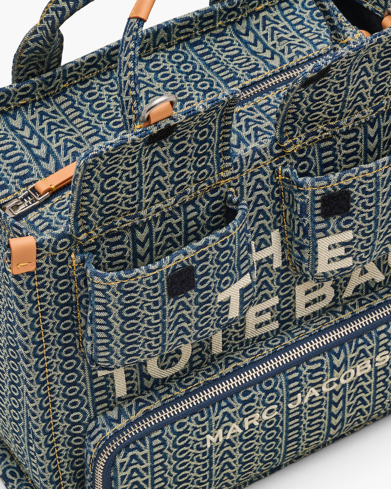 Marc Jacobs The Cargo Monogram Denim Medium Tote Handbag
