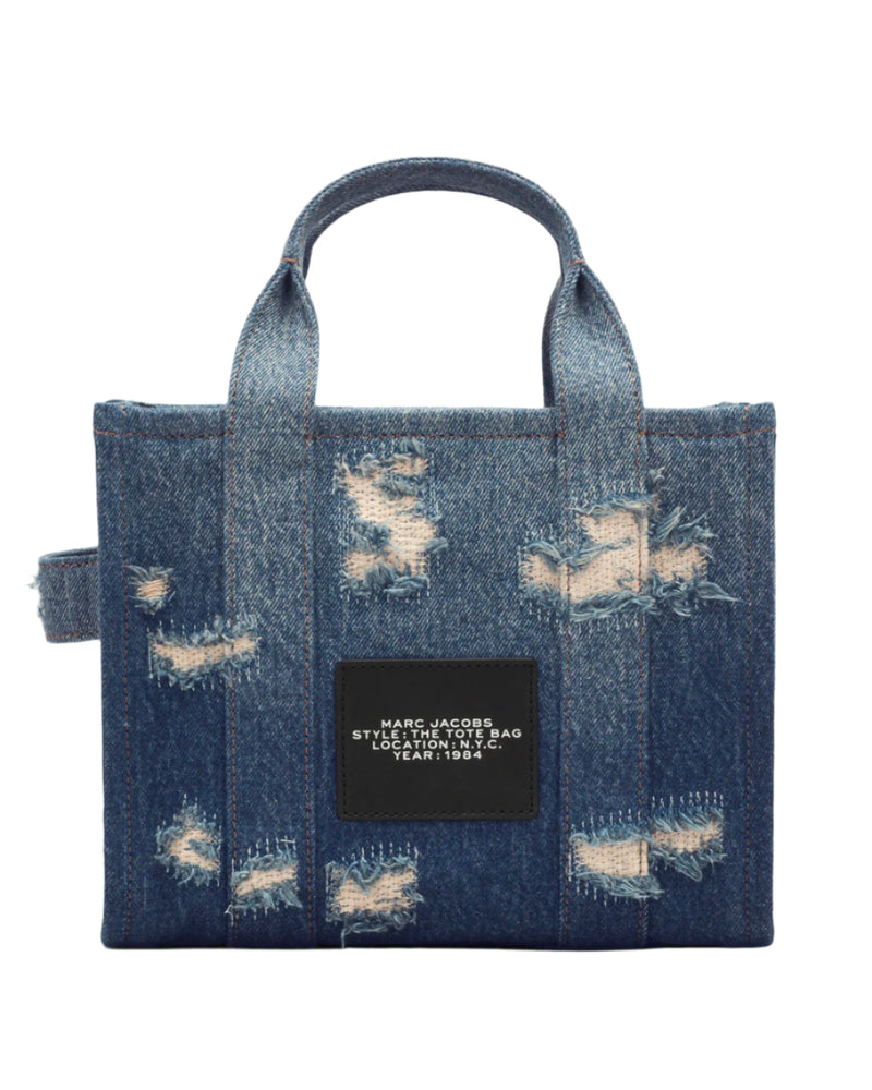 Marc Jacobs The Rip and Repaid Denim Small Tote Handbag