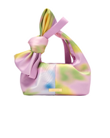 Marc Jacobs The Blurred Floral Satin Mini Bow Sack Shoulder Handbag