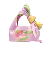 Marc Jacobs The Blurred Floral Satin Mini Bow Sack Shoulder Handbag