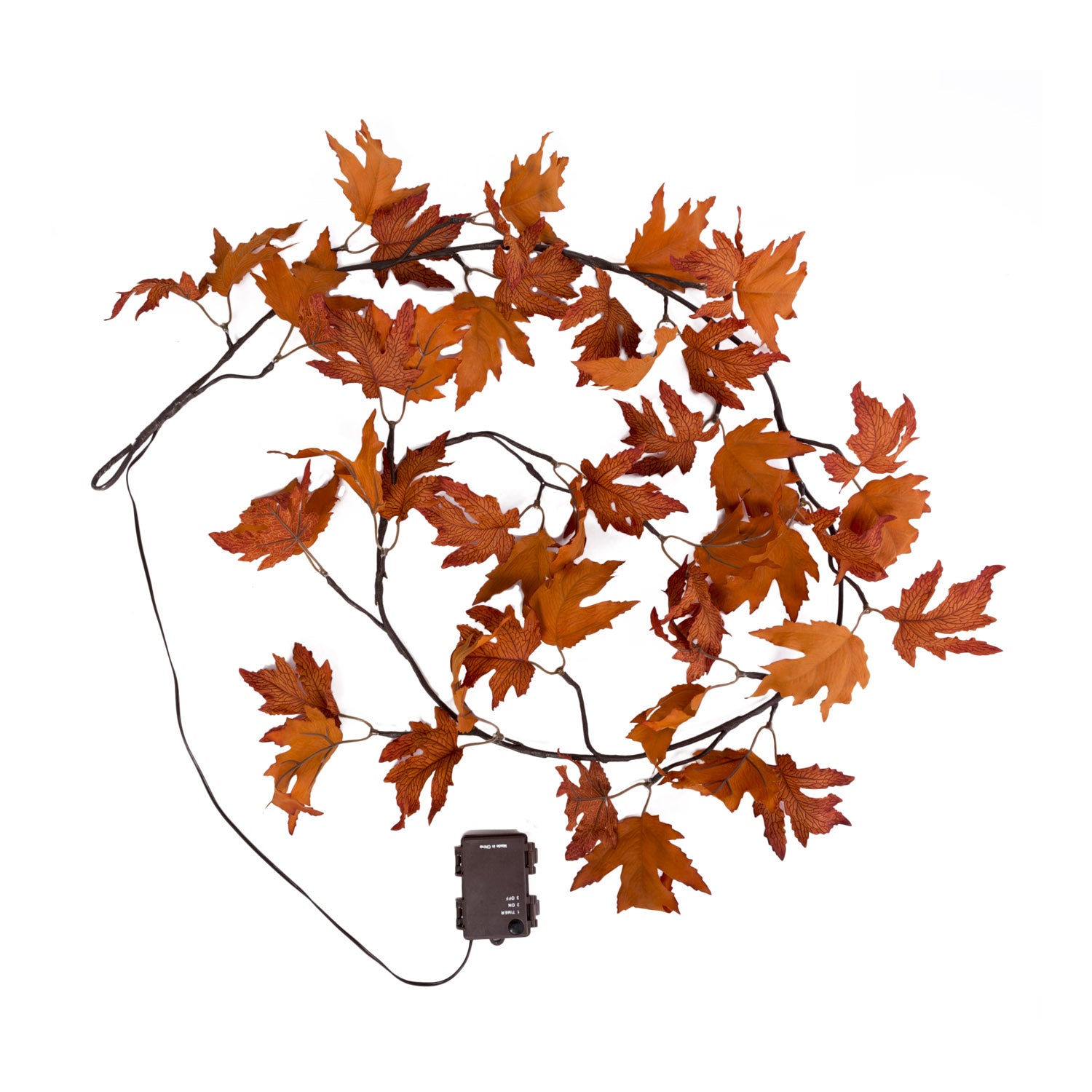 Plow & Hearth 6' Maple Lighted Garland