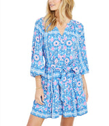 Vineyard Vines Womens Coastal Blooms Scarf Print Dress
