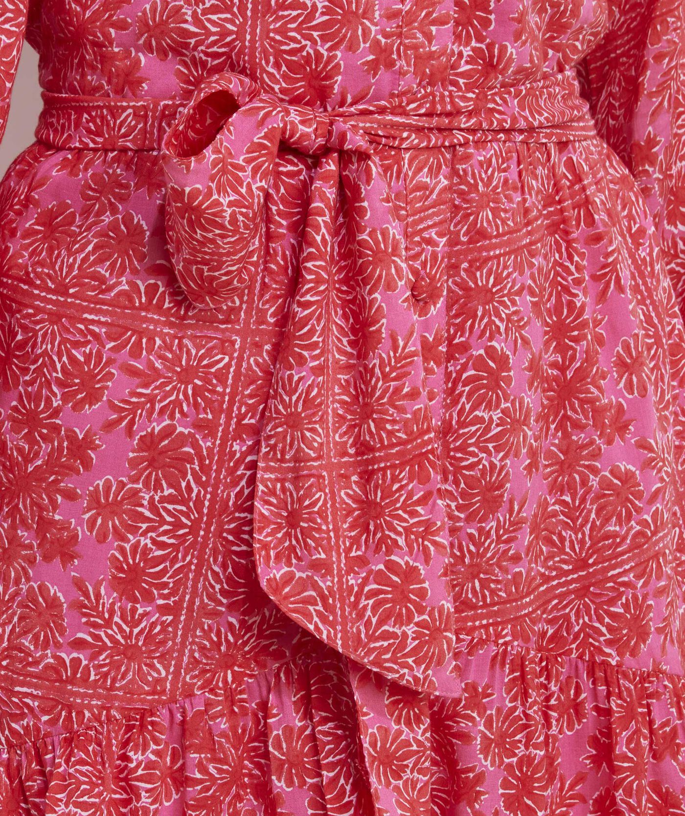 Vineyard Vines Womens Scarf Print Tie-Waist Dress