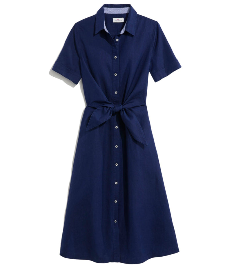 Vineyard Vines Womens Westerly Tie-Front Linen Dress – ShopCGX