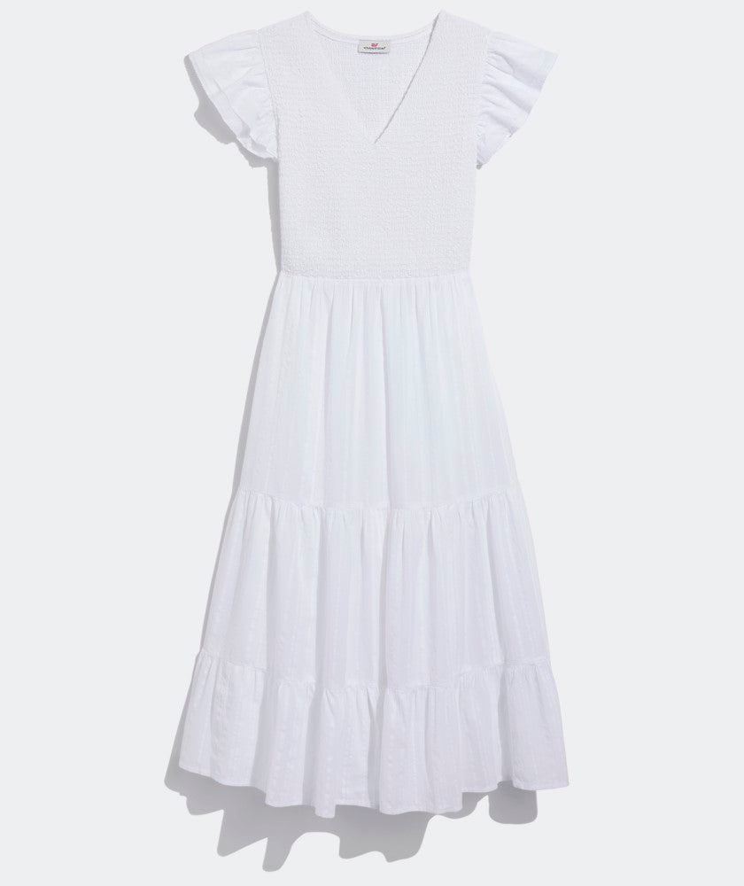 Vineyard Vines Womens Smocked V-Neck Midi Dress – ShopCGX