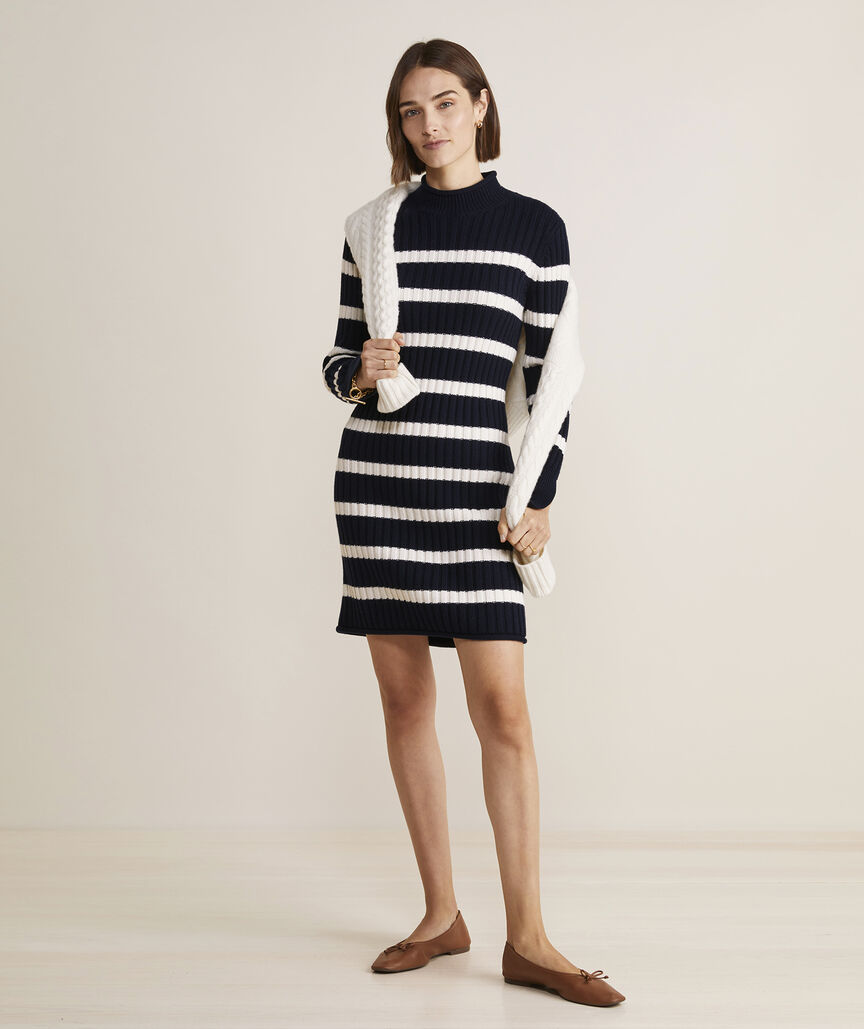 Vineyard Vines Womens Breton Stripe Sweater Dress – ShopCGX Vineyard Vines Womens Breton Stripe Sweater Dress – ShopCGX