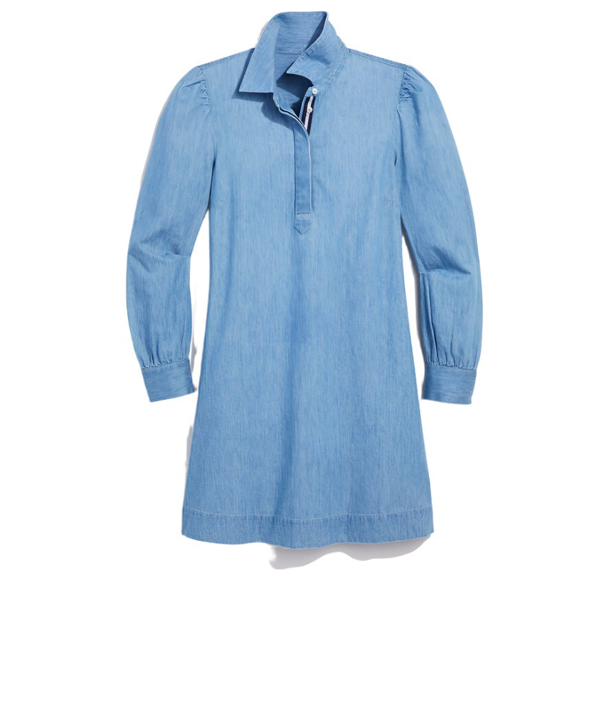 Vineyard Vines Womens Chambray Popover Dress ShopCGX Vineyard Vines Womens Chambray Popover Dress ShopCGX