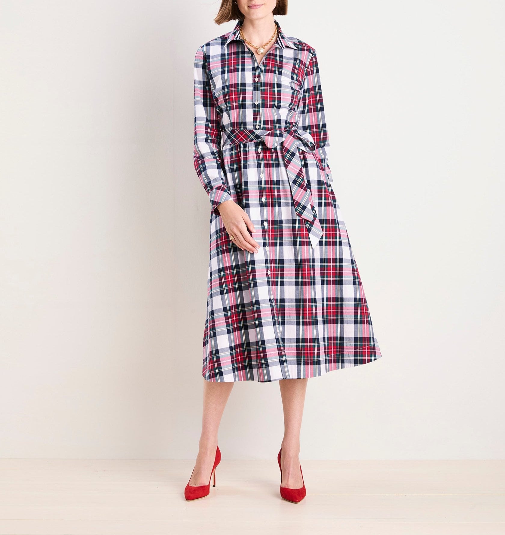 Vineyard Vines Womens Poplin Midi Shirtdress