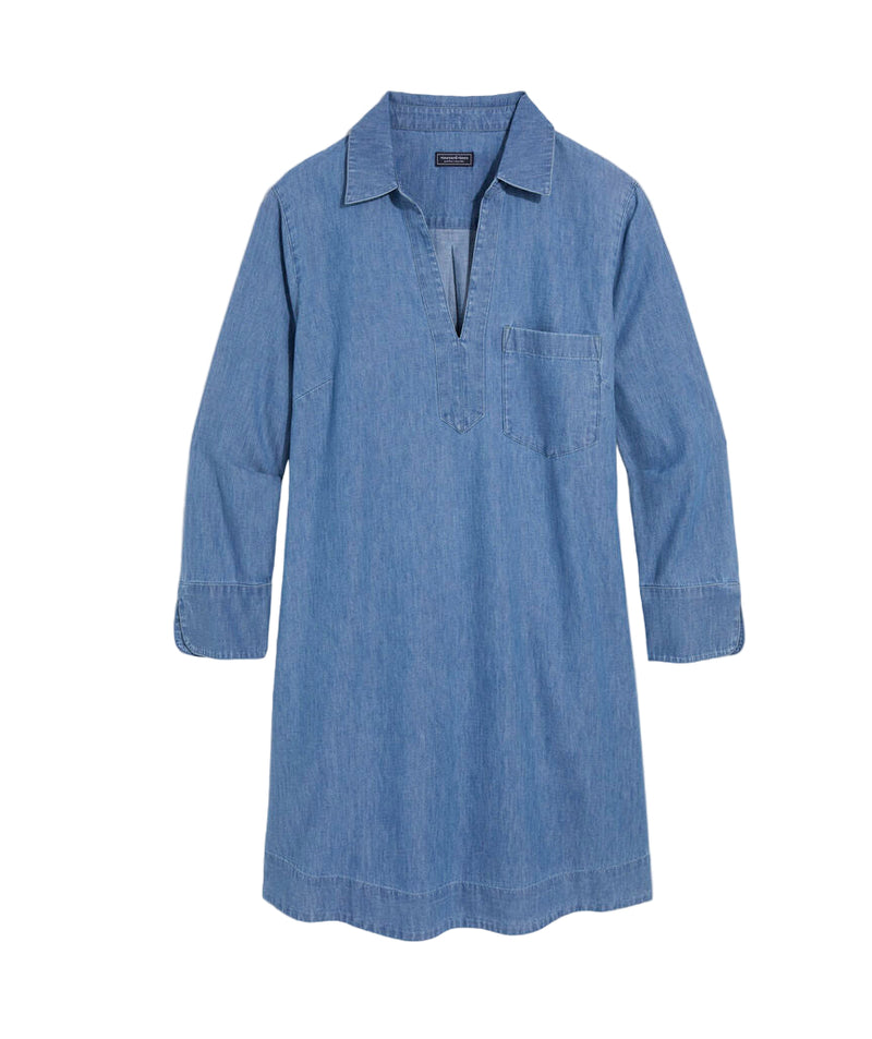 Vineyard Vines Womens Margo Chambray Shirtdress