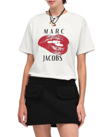 Marc Jacobs Womens Kiss Print Oversized Short Sleeve T-Shirt