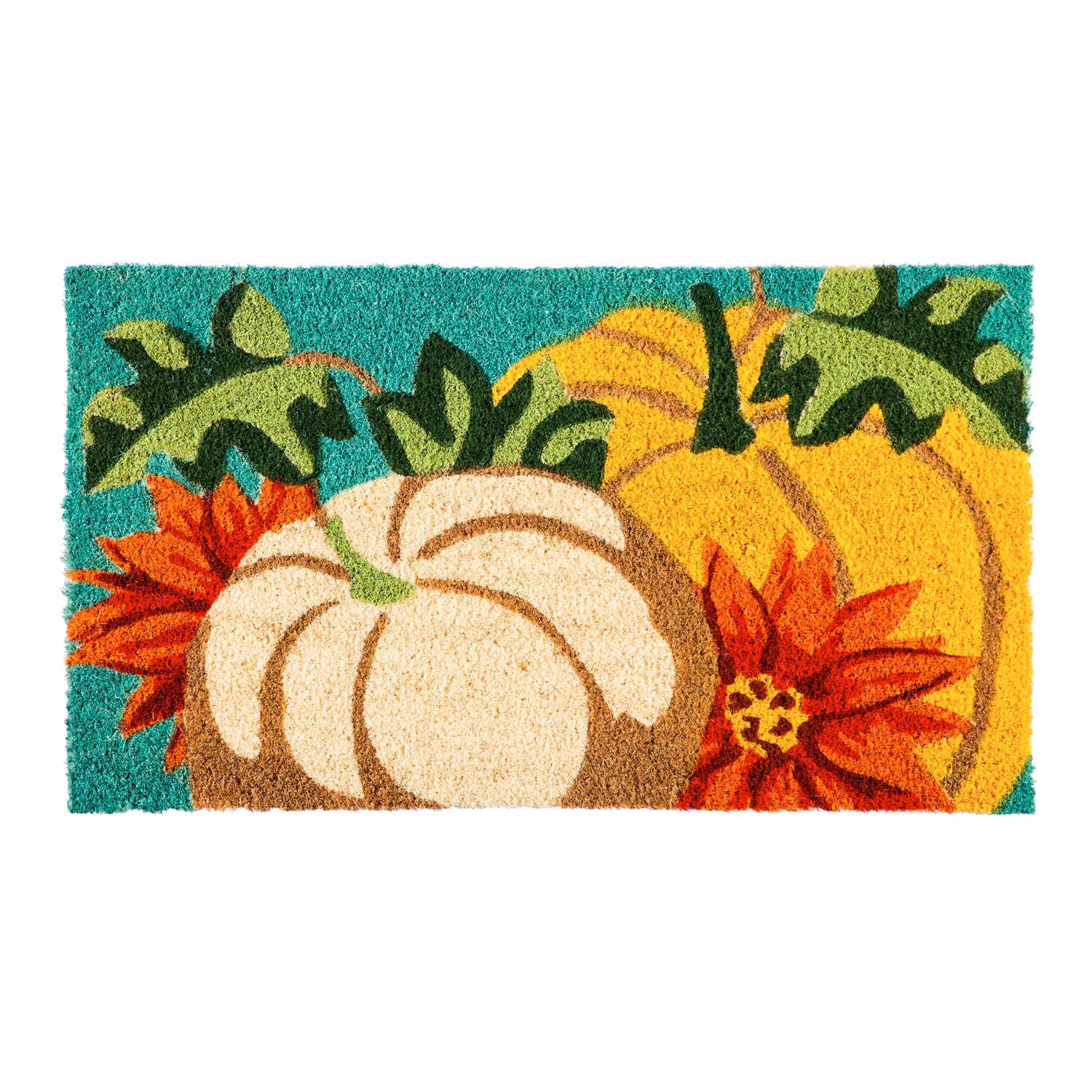 Evergreen Soft Pumpkins Coir Mat