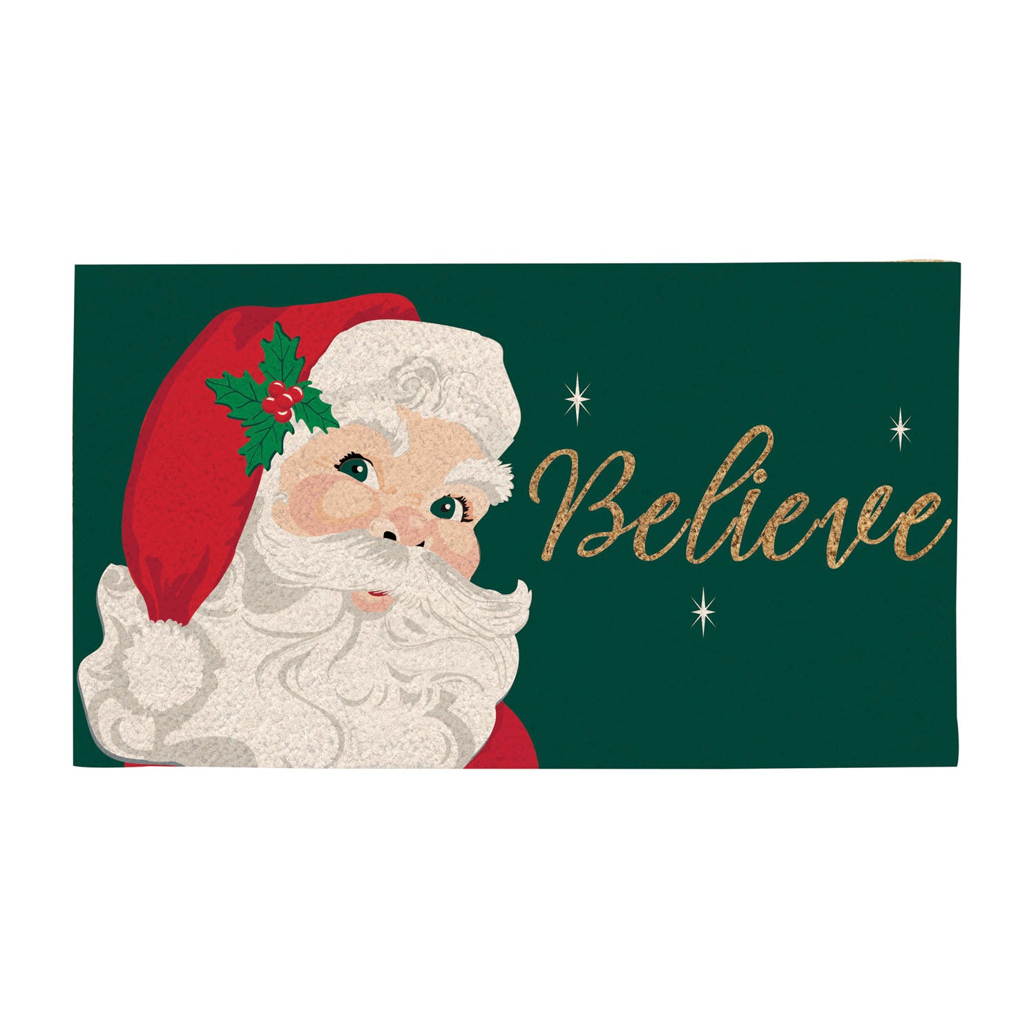 Evergreen Santa Believe Coir Mat