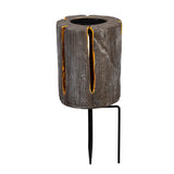 Evergreen Woodland Storybook Garden Path Lighting Faux Wood Garden Stakes