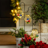 Evergreen Joyful Traditions Ornament Ball Solar Garden Stake