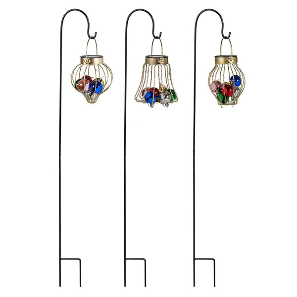 Evergreen Joyful Traditions Ornament Ball Solar Garden Stake