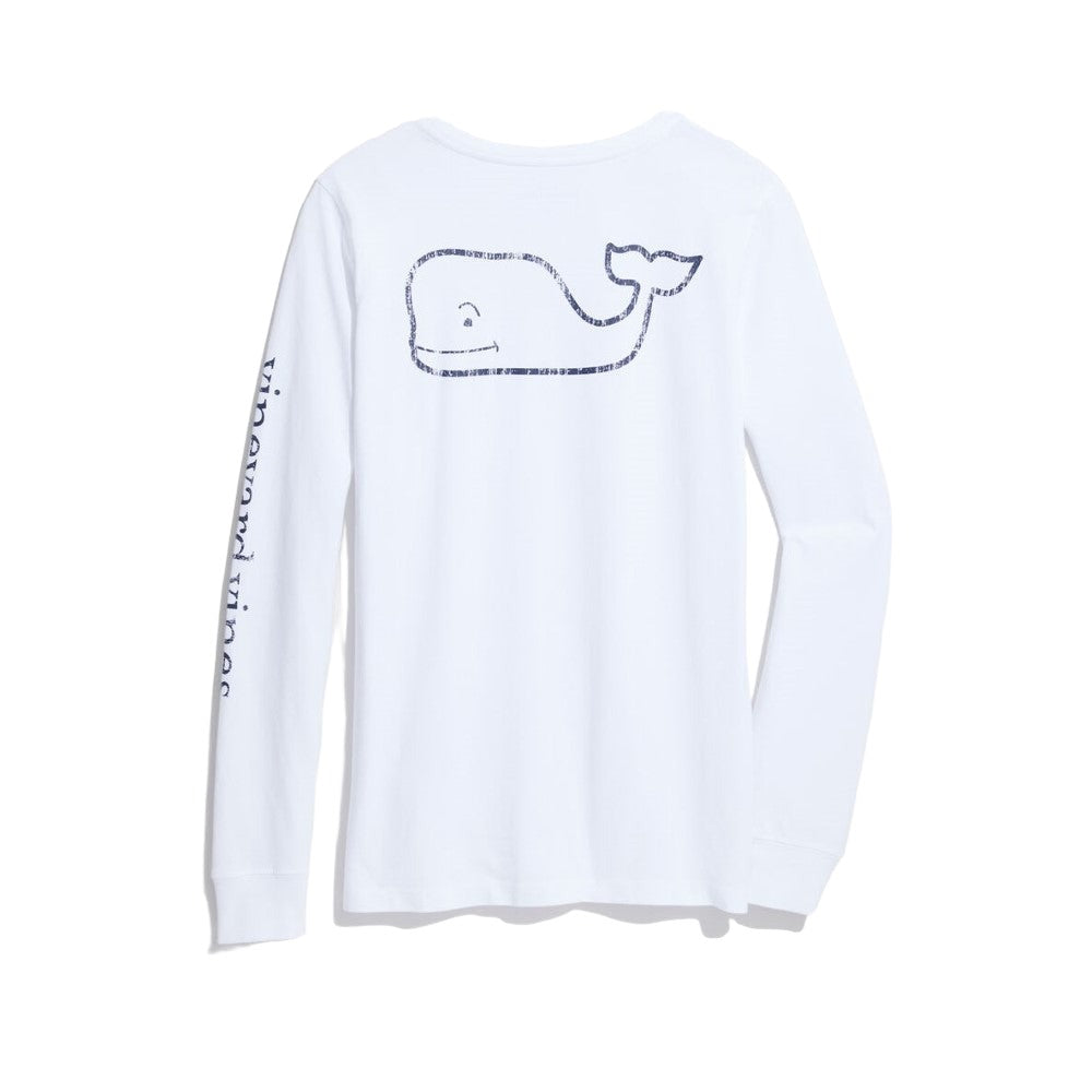 Vineyard Vines Womens Vintage Whale Long Sleeve T-Shirt