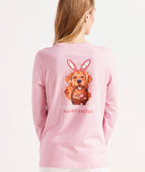 Vineyard Vines Womens Easter Dog Long Sleeve Pocket T-Shirt