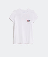 Vineyard Vines Womens Floral Whale Pocket Short Sleeve T-Shirt