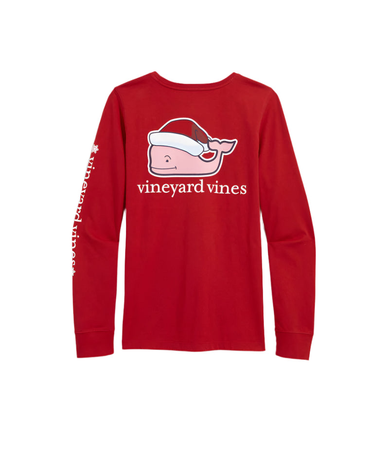 Vineyard Vines Mens Santa Whale Pocket Sleeve Pocket T-Shirt