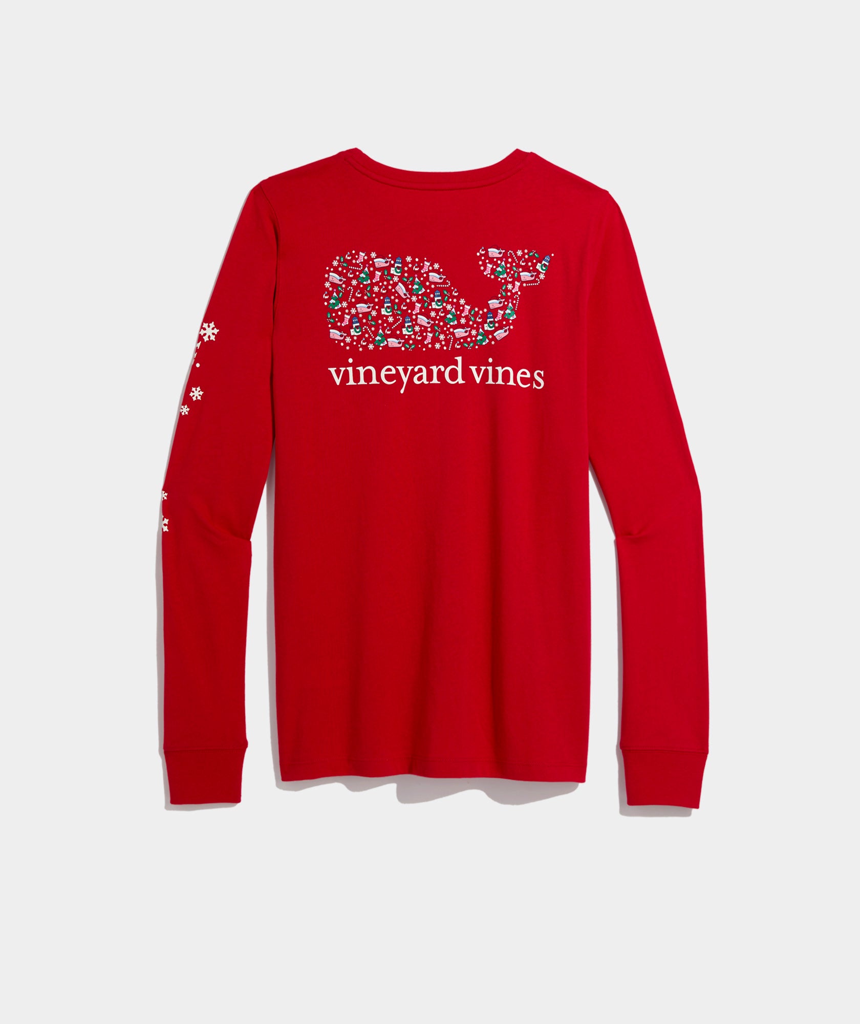 Vineyard Vines Womens Christmas Icons Whale Long Sleeve T-Shirt