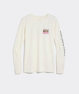 Vineyard Vines Womens Reindeer Pups Logo Box Long-Sleeve T-Shirt