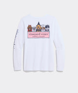 Vineyard Vines Womens Halloween Pups Logo Box Long Sleeve T-Shirt