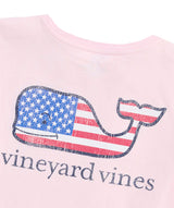 Vineyard Vines Womens Flag Whale Short-Sleeve Pocket T-Shirt
