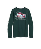 Vineyard Vines Womens Mrs. Claus & Presents Long-Sleeve Pocket T-Shirt