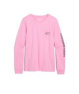 Vineyard Vines Womens Hearts and Whales Icon Long Sleeve Pocket T-Shirt